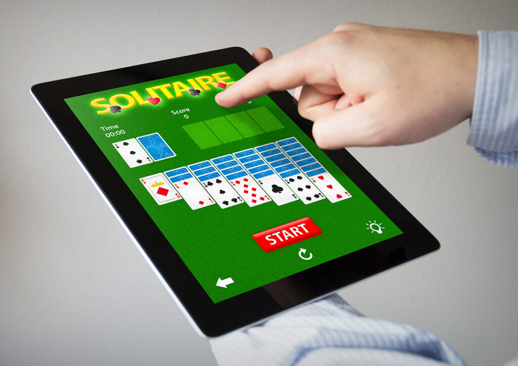 solitaire en ligne sur tablette - application